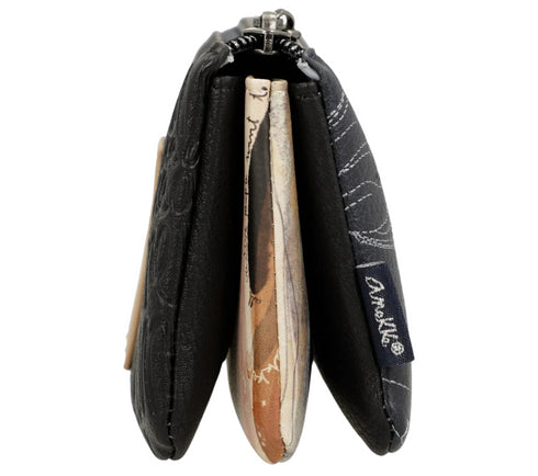 Portofel casual, dama, ANEKKE 38759-015, bleumarin, piele ecologica